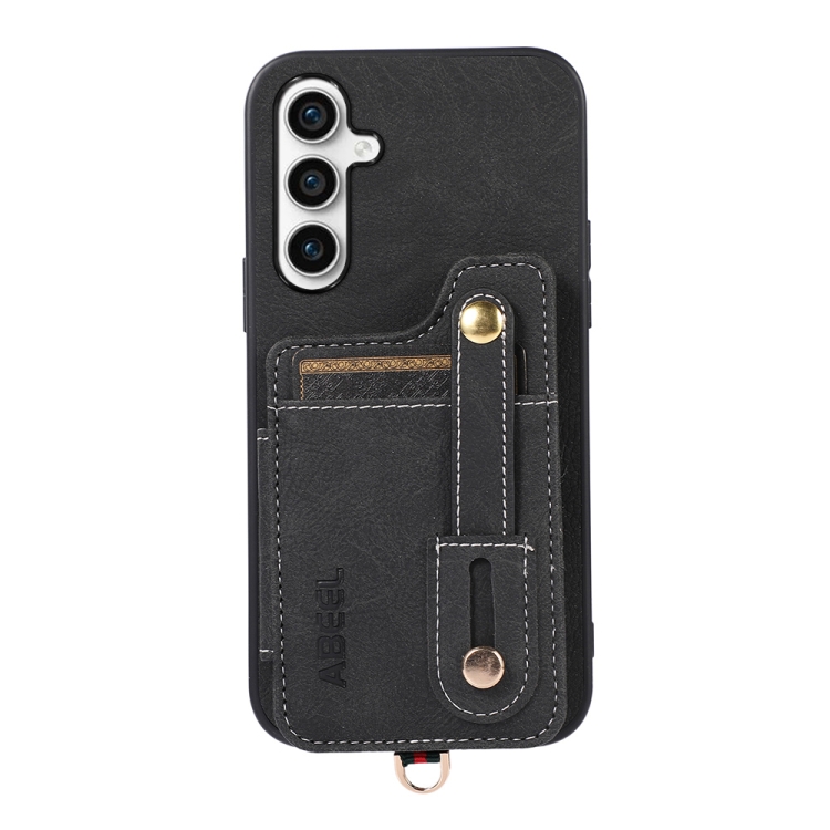 For Samsung Galaxy S23 FE 5G ABEEL Litchi Texture Card Bag PU Phone Case(Black) For Samsung Galaxy S23 FE 5G ABEEL Litchi Texture Card Bag PU Phone Case(Black)