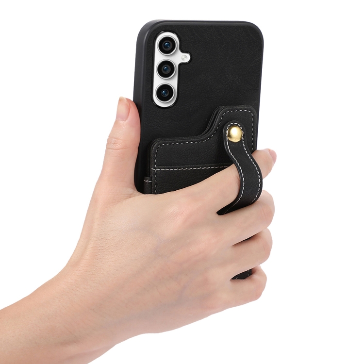 For Samsung Galaxy S23 FE 5G ABEEL Litchi Texture Card Bag PU Phone Case(Black) For Samsung Galaxy S23 FE 5G ABEEL Litchi Texture Card Bag PU Phone Case(Black)