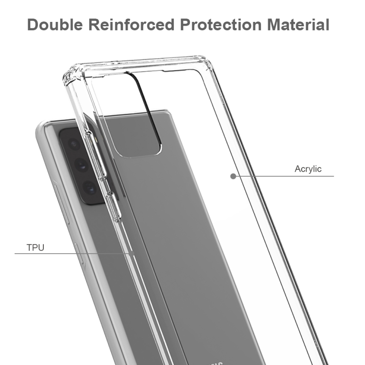 For Samsung Galaxy Note 20 Shockproof Scratchproof TPU + Acrylic Protective Case(Transparent) For Samsung Galaxy Note 20 Shockproof Scratchproof TPU + Acrylic Protective Case(Transparent)