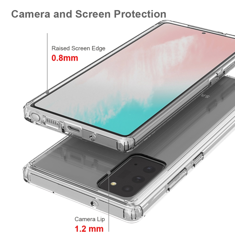 For Samsung Galaxy Note 20 Shockproof Scratchproof TPU + Acrylic Protective Case(Transparent) For Samsung Galaxy Note 20 Shockproof Scratchproof TPU + Acrylic Protective Case(Transparent)