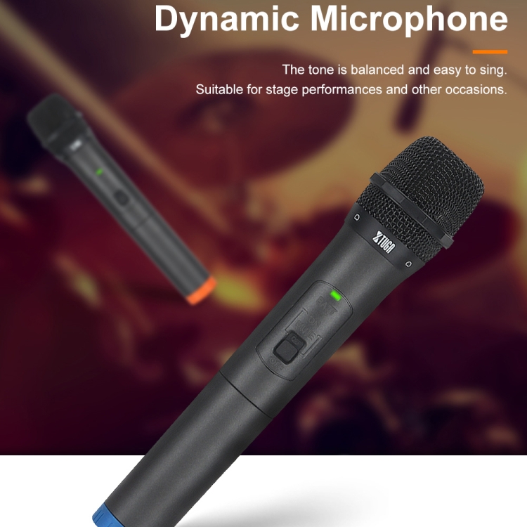 XTUGA S400 Sistema de micrófono inalámbrico UHF profesional de 4 canales con 4 micrófonos de mano (enchufe AU) - B11