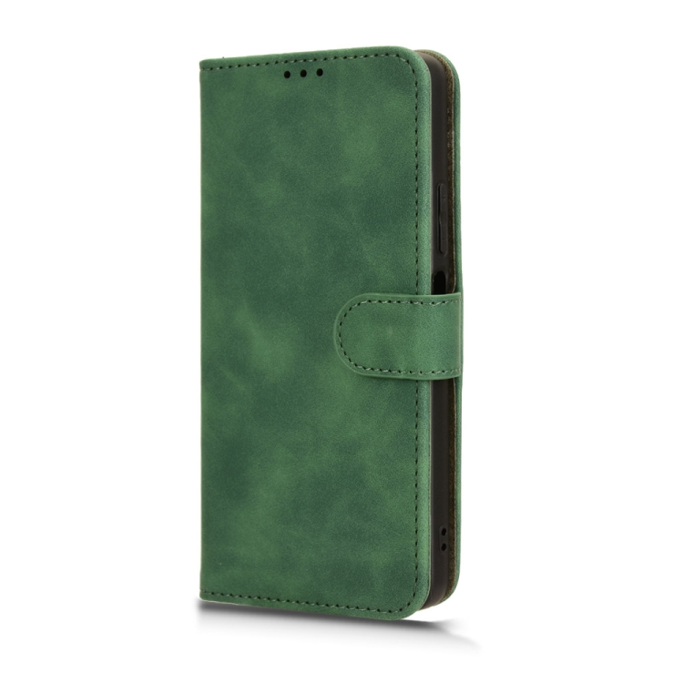 Para OPPO A79 5G Skin Feel Funda de teléfono de cuero con tapa magnética  (verde)