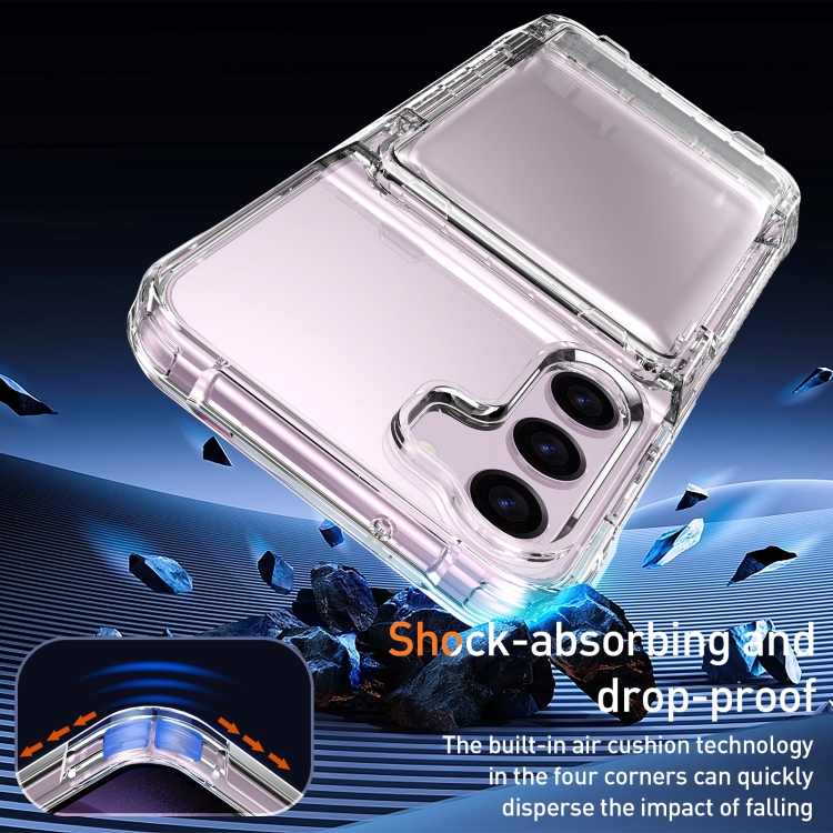 For Samsung Galaxy S23+ 5G Crystal Clear Flip Card Slot Phone Case(Transparent Black) For Samsung Galaxy S23+ 5G Crystal Clear Flip Card Slot Phone Case(Transparent Black)