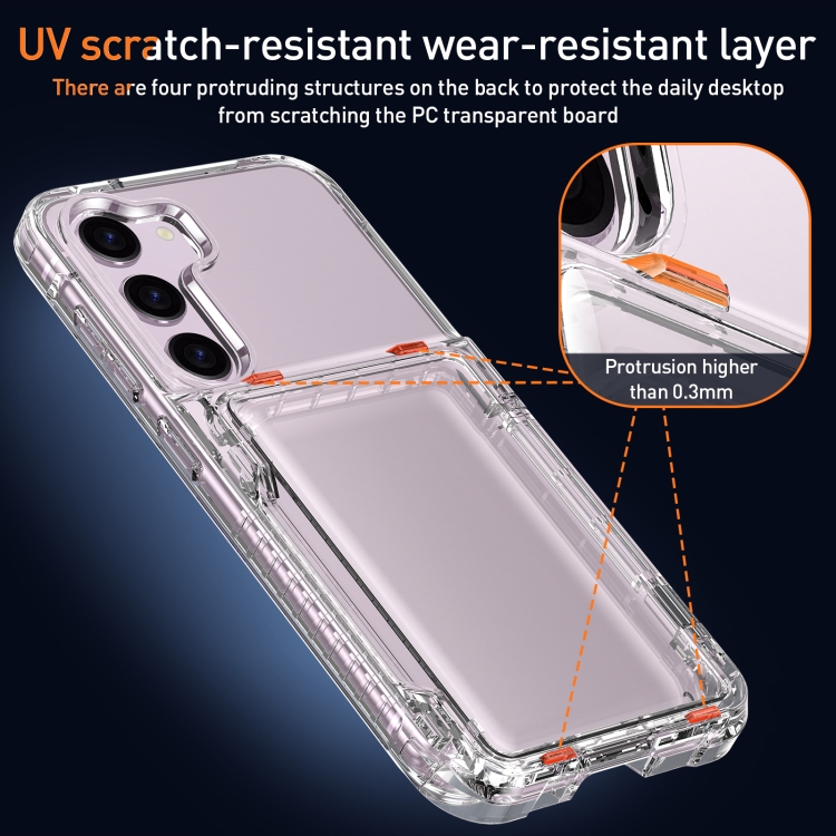 For Samsung Galaxy S23+ 5G Crystal Clear Flip Card Slot Phone Case(Transparent Black) For Samsung Galaxy S23+ 5G Crystal Clear Flip Card Slot Phone Case(Transparent Black)