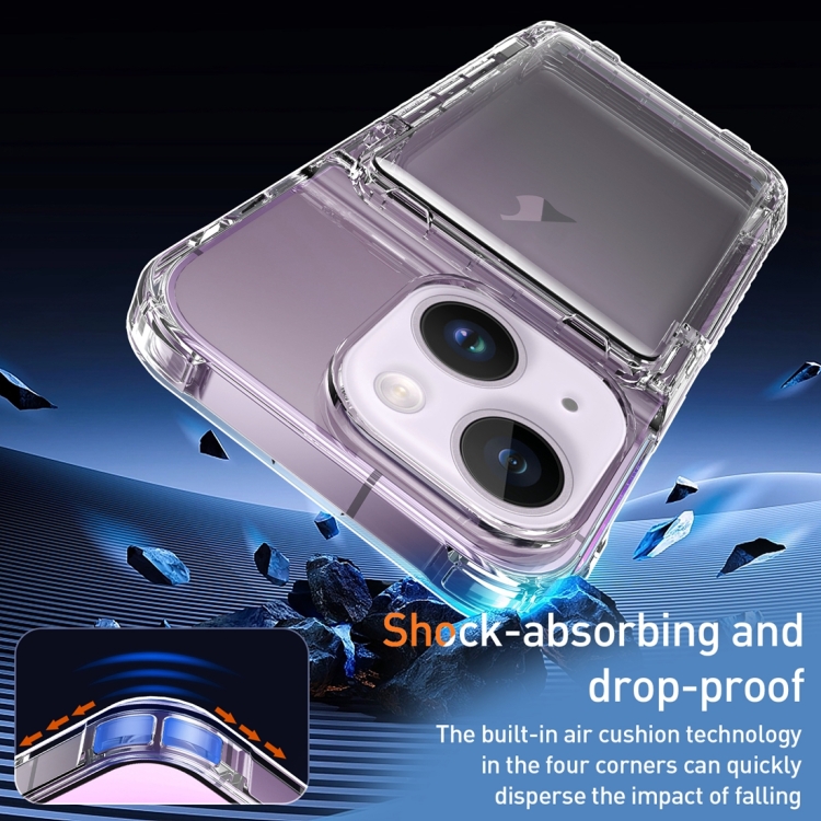 For iPhone 14 Plus Crystal Clear Flip Card Slot Phone Case(Transparent) For iPhone 14 Plus Crystal Clear Flip Card Slot Phone Case(Transparent)