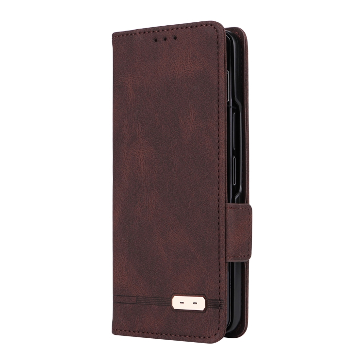 For Samsung Galaxy Z Fold5 Magnetic Clasp Leather Phone Case(Brown) For Samsung Galaxy Z Fold5 Magnetic Clasp Leather Phone Case(Brown)