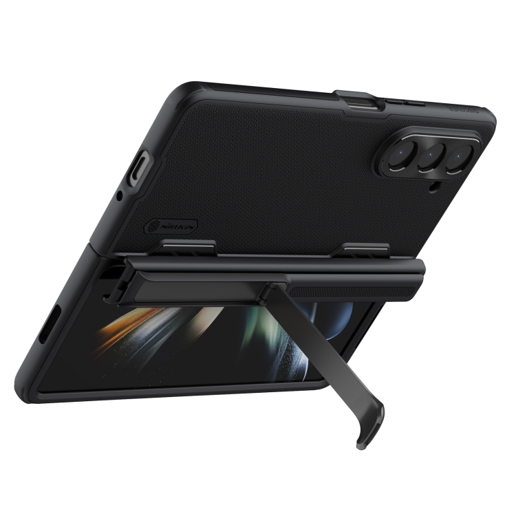 For Samsung Galaxy Z Fold5 NILLKIN Frosted Fold PC + TPU Phone Case with Holder(Black) For Samsung Galaxy Z Fold5 NILLKIN Frosted Fold PC + TPU Phone Case with Holder(Black)
