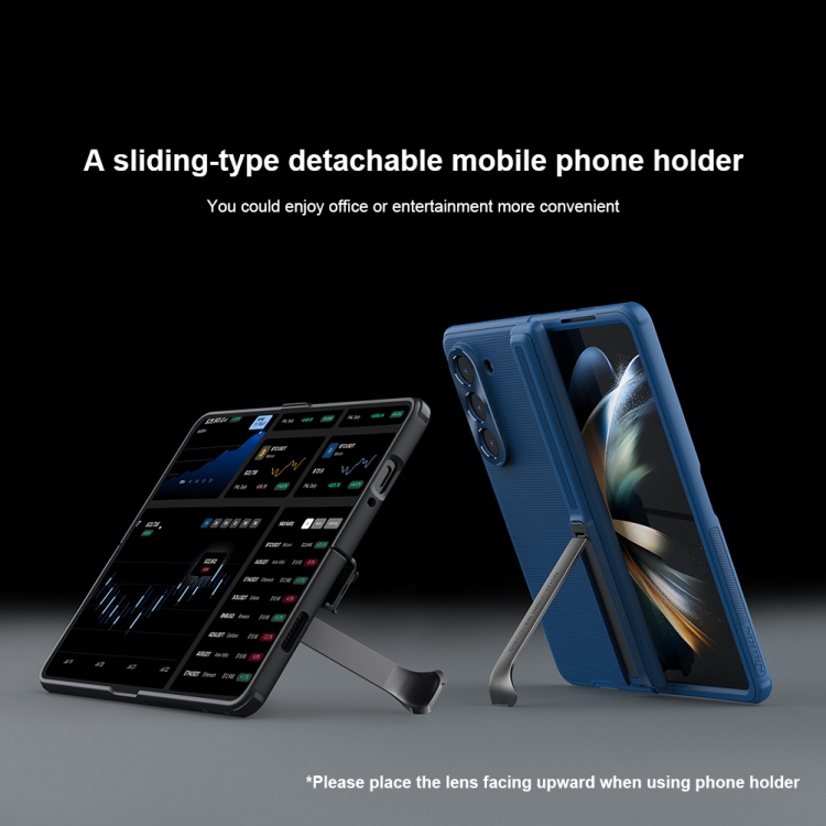 For Samsung Galaxy Z Fold5 NILLKIN Frosted Fold PC + TPU Phone Case with Holder(Black) For Samsung Galaxy Z Fold5 NILLKIN Frosted Fold PC + TPU Phone Case with Holder(Black)