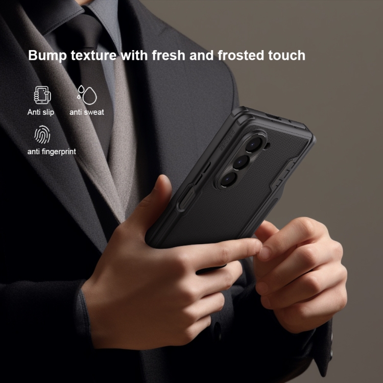 For Samsung Galaxy Z Fold5 NILLKIN Frosted Fold PC + TPU Phone Case with Pen Slot(Black) For Samsung Galaxy Z Fold5 NILLKIN Frosted Fold PC + TPU Phone Case with Pen Slot(Black)