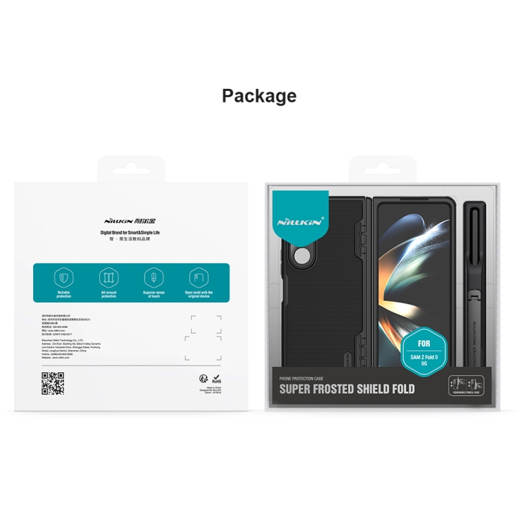 For Samsung Galaxy Z Fold5 NILLKIN Frosted Fold PC + TPU Phone Case with Pen Slot(Black) For Samsung Galaxy Z Fold5 NILLKIN Frosted Fold PC + TPU Phone Case with Pen Slot(Black)
