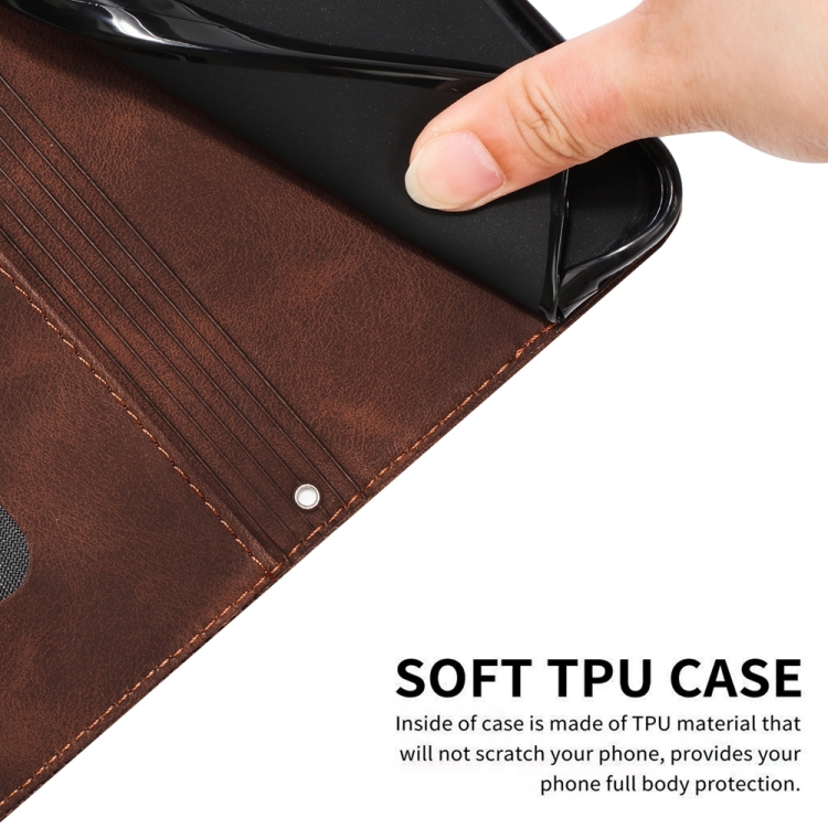 For iPhone 13 Pro Max Dream Triangle Leather Phone Case with Lanyard(Brown)