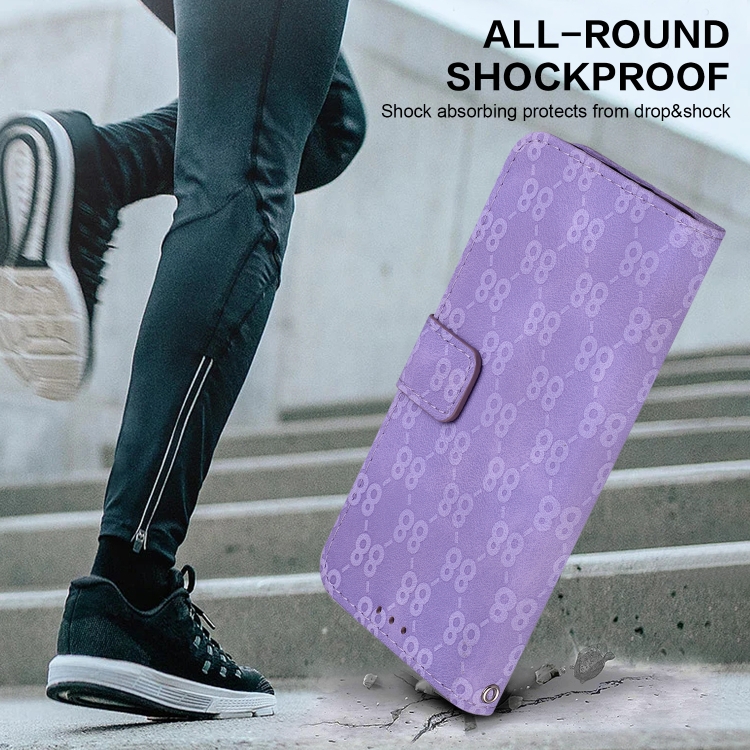 For Samsung Galaxy S23+ 5G Double 8-shaped Embossed Leather Phone Case(Purple) For Samsung Galaxy S23+ 5G Double 8-shaped Embossed Leather Phone Case(Purple)