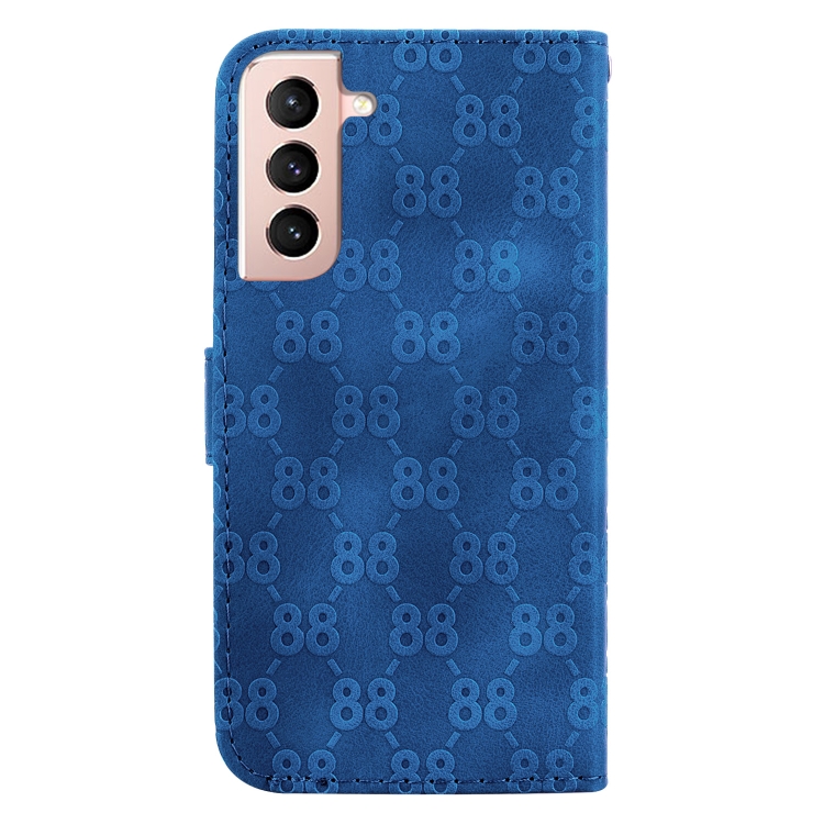 For Samsung Galaxy S22 5G Double 8-shaped Embossed Leather Phone Case(Blue) For Samsung Galaxy S22 5G Double 8-shaped Embossed Leather Phone Case(Blue)