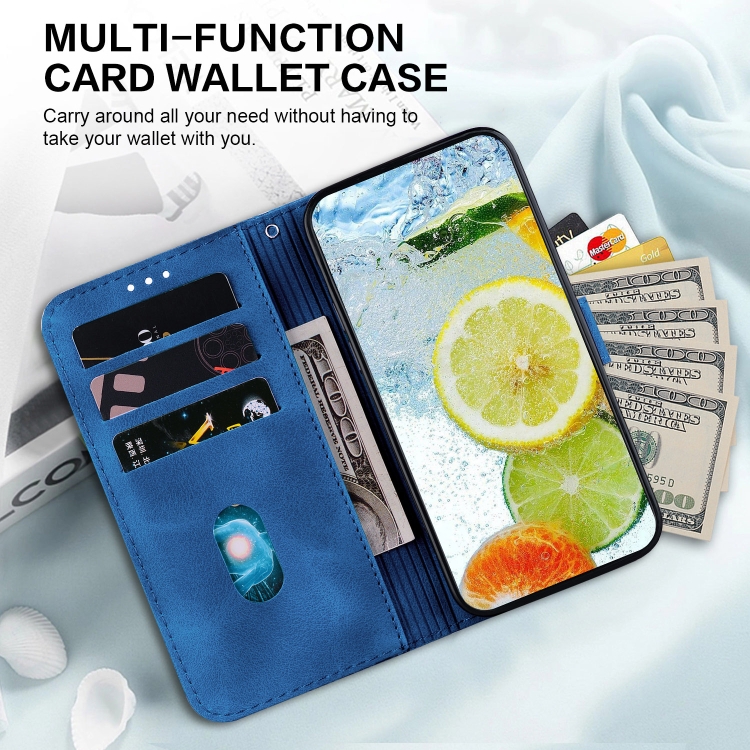 For Samsung Galaxy S22 5G Double 8-shaped Embossed Leather Phone Case(Blue) For Samsung Galaxy S22 5G Double 8-shaped Embossed Leather Phone Case(Blue)