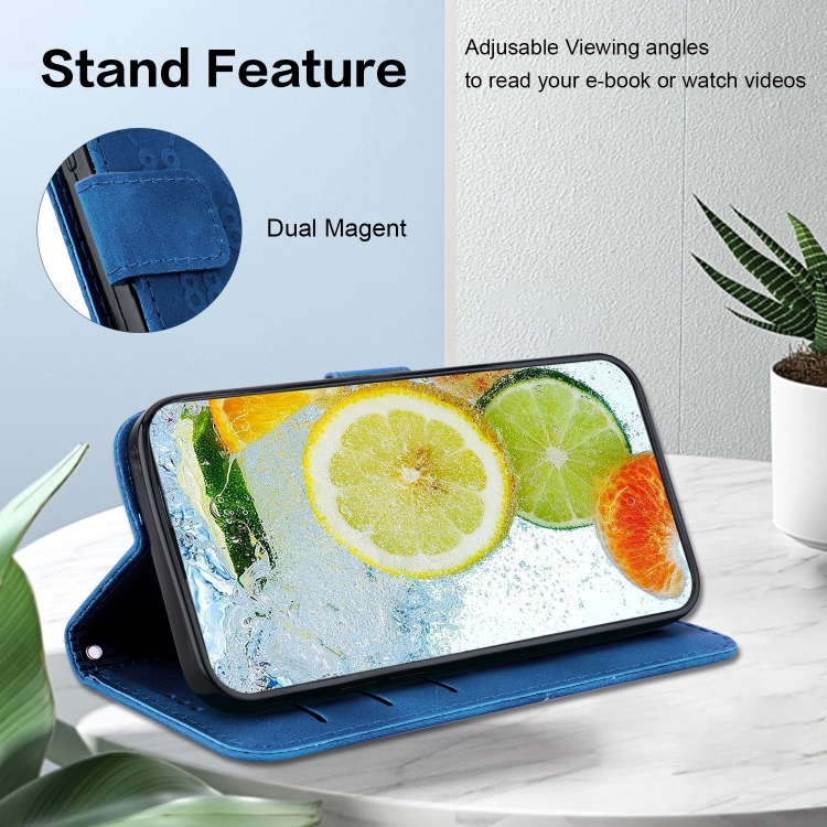 For Samsung Galaxy S22 5G Double 8-shaped Embossed Leather Phone Case(Blue) For Samsung Galaxy S22 5G Double 8-shaped Embossed Leather Phone Case(Blue)