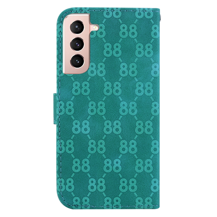 For Samsung Galaxy S21 5G Double 8-shaped Embossed Leather Phone Case(Green) For Samsung Galaxy S21 5G Double 8-shaped Embossed Leather Phone Case(Green)