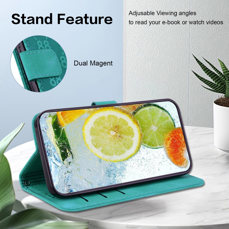 For Samsung Galaxy S21 5G Double 8-shaped Embossed Leather Phone Case(Green) For Samsung Galaxy S21 5G Double 8-shaped Embossed Leather Phone Case(Green)