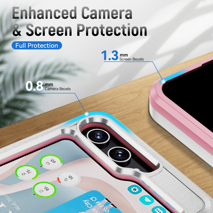 For Samsung Galaxy Z Flip5 5G Pioneer Armor Heavy Duty PC + TPU Phone Case(White + Pink) For Samsung Galaxy Z Flip5 5G Pioneer Armor Heavy Duty PC + TPU Phone Case(White + Pink)