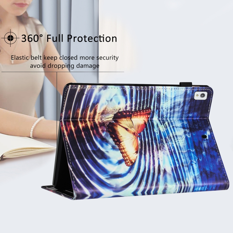 For iPad 10.5 2019 Sewing Litchi Texture Smart Leather Tablet Case(Butterfly)