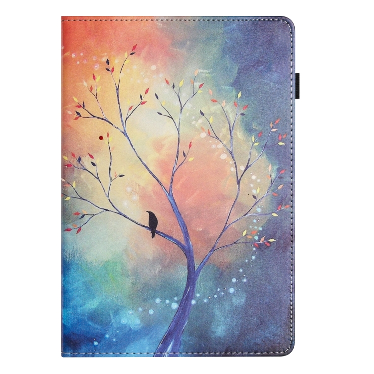 For iPad mini 2021 2024 / mini 6 Sewing Litchi Texture Smart Leather Tablet Case(Oil Painting Tree) For iPad mini 2021 2024 / mini 6 Sewing Litchi Texture Smart Leather Tablet Case(Oil Painting Tree)