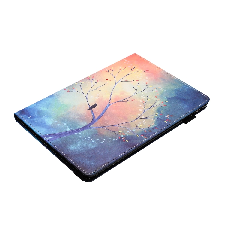 For iPad mini 2021 2024 / mini 6 Sewing Litchi Texture Smart Leather Tablet Case(Oil Painting Tree) For iPad mini 2021 2024 / mini 6 Sewing Litchi Texture Smart Leather Tablet Case(Oil Painting Tree)