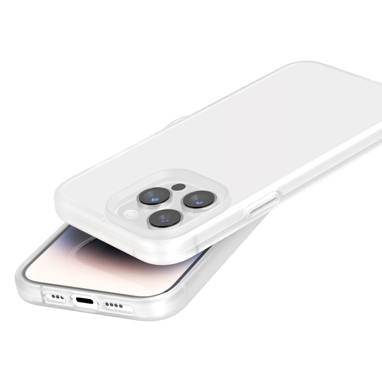 For iPhone 15 Pro Rubber Oil Surface Solid Color Phone Case(White) For iPhone 15 Pro Rubber Oil Surface Solid Color Phone Case(White)