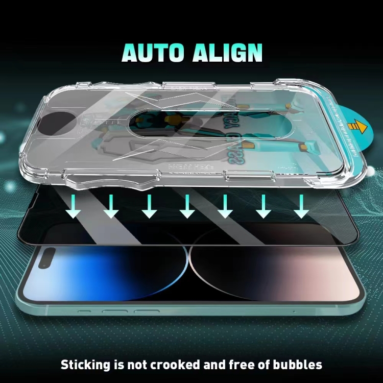 For iPhone 11 / XR Easy Install 28 Degree Privacy Armor Tempered Glass Film