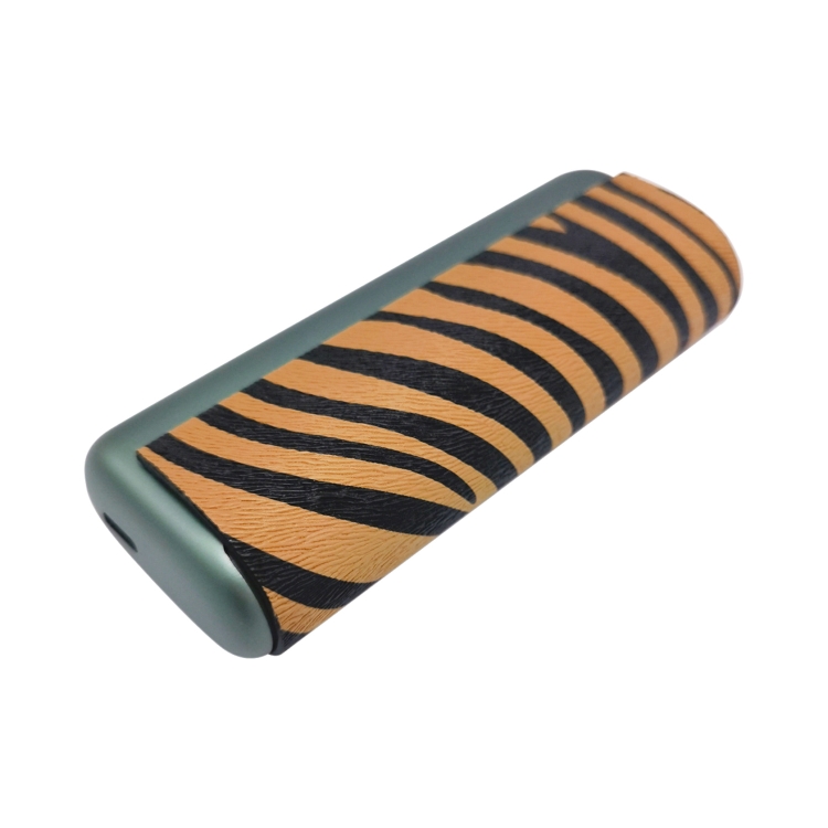 Für IQOS ILUMA Prime PU-Leder-Schutzhülle für elektronische Zigaretten  (Zebrabraun)