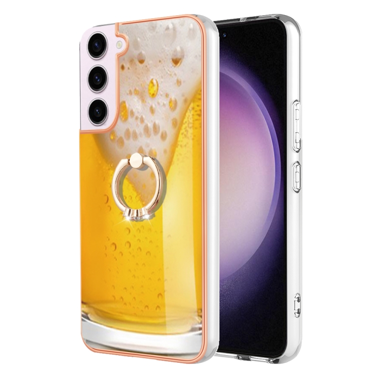 For Samsung Galaxy S22 5G Electroplating Dual-side IMD Phone Case with Ring Holder(Draft Beer) For Samsung Galaxy S22 5G Electroplating Dual-side IMD Phone Case with Ring Holder(Draft Beer)
