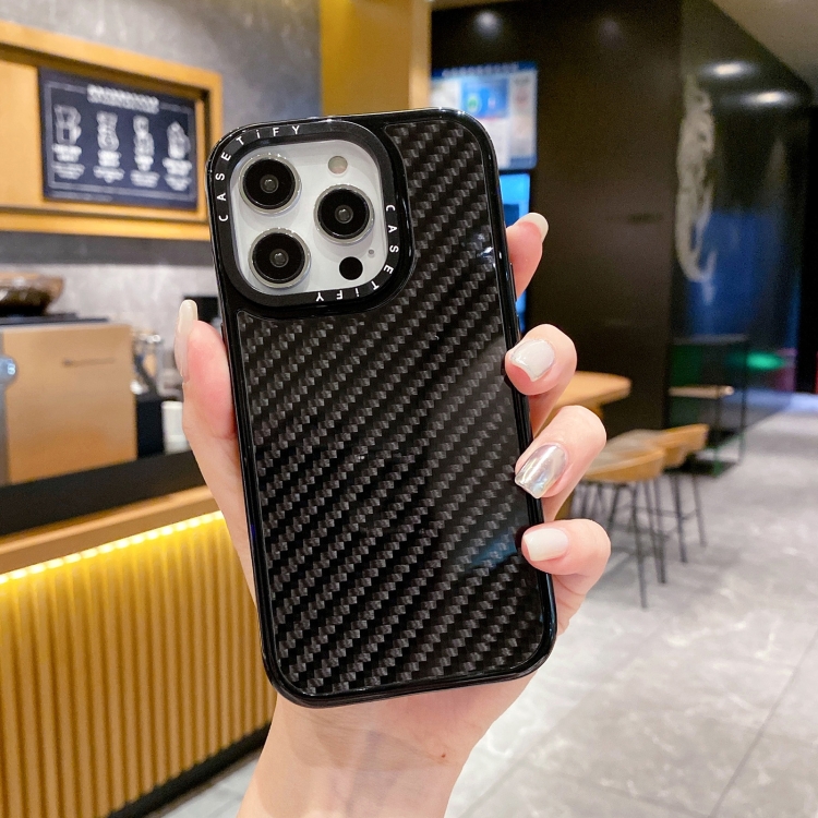 For iPhone 15 Pro Armor Carbon Fiber TPU + PC Phone Case(Black) For iPhone 15 Pro Armor Carbon Fiber TPU + PC Phone Case(Black)