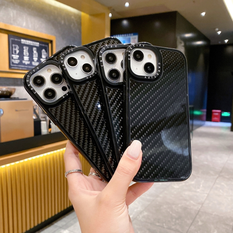For iPhone 15 Armor Carbon Fiber TPU + PC Phone Case(Black) For iPhone 15 Armor Carbon Fiber TPU + PC Phone Case(Black)