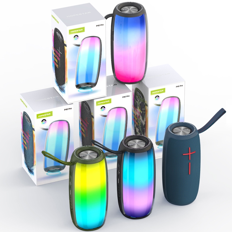 HOPESTAR P40 Pro IPX6 Waterproof RGB Light Wireless Bluetooth Speaker(Black) HOPESTAR P40 Pro IPX6 Waterproof RGB Light Wireless Bluetooth Speaker(Black)