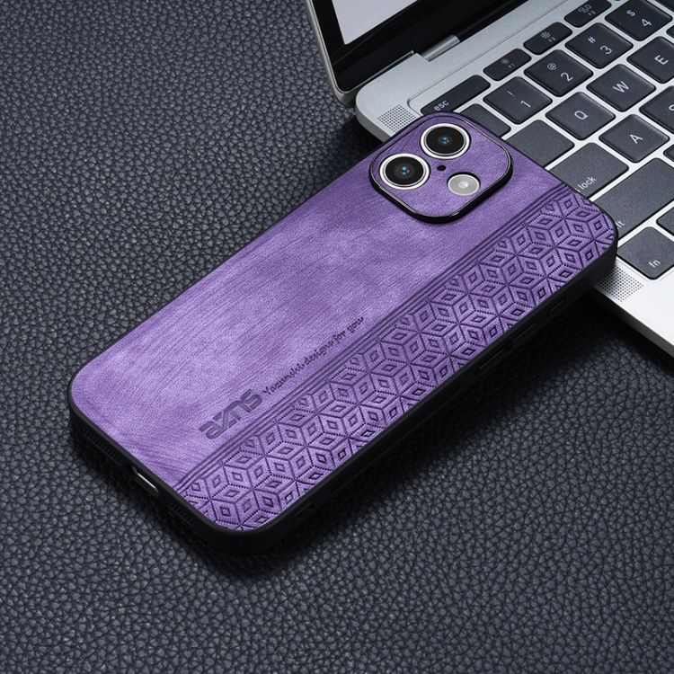 For iPhone 16 Plus AZNS 3D Embossed Skin Feel Phone Case(Purple) For iPhone 16 Plus AZNS 3D Embossed Skin Feel Phone Case(Purple)
