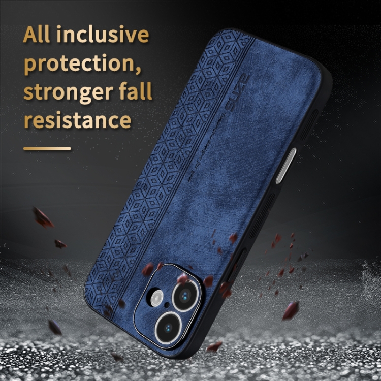 For iPhone 16 AZNS 3D Embossed Skin Feel Phone Case(Brown) For iPhone 16 AZNS 3D Embossed Skin Feel Phone Case(Brown)