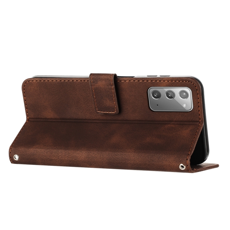 For Samsung Galaxy Note20 Dream Triangle Leather Phone Case with Long Lanyard(Brown) For Samsung Galaxy Note20 Dream Triangle Leather Phone Case with Long Lanyard(Brown)