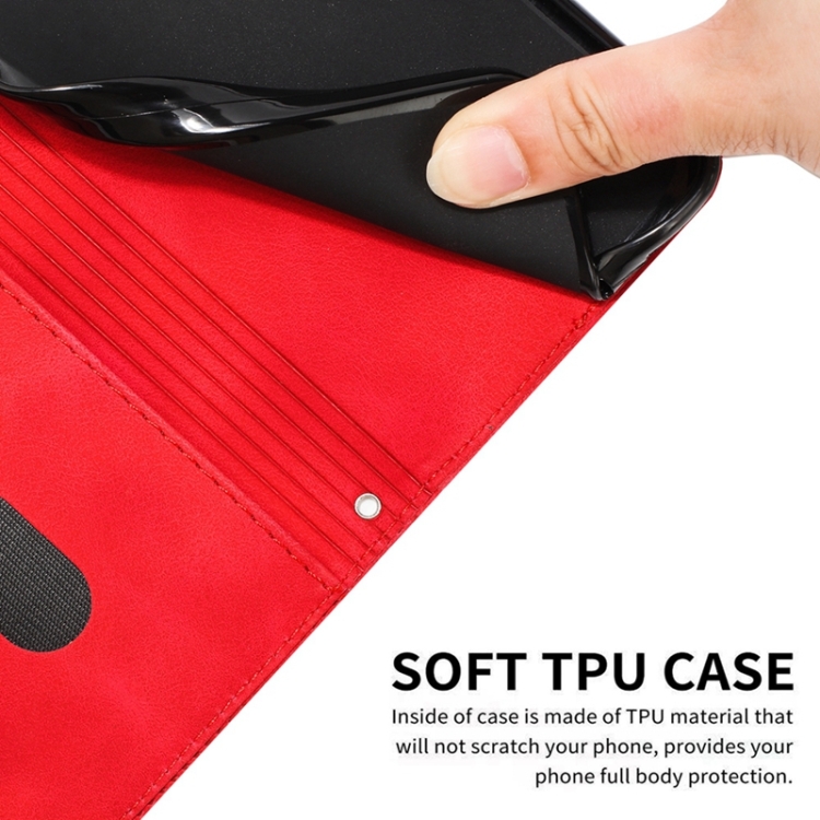 For Samsung Galaxy S23 Ultra 5G Dream Triangle Leather Phone Case with Long Lanyard(Red)