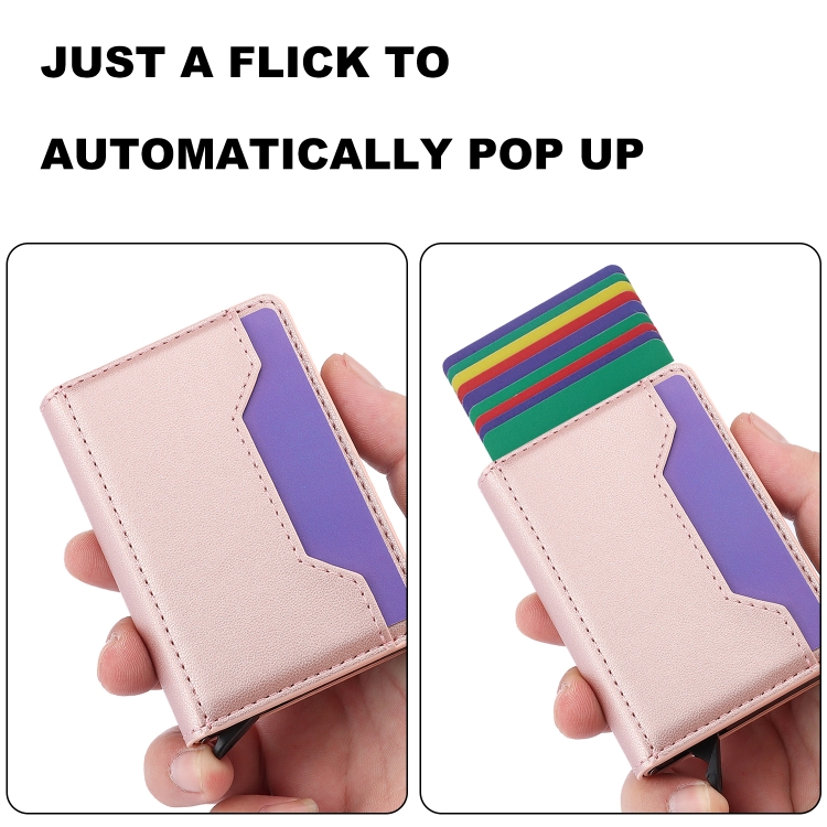 For iPhone 13 / 14 RFID Anti-theft Detachable Card Bag Leather Phone Case(Pink)