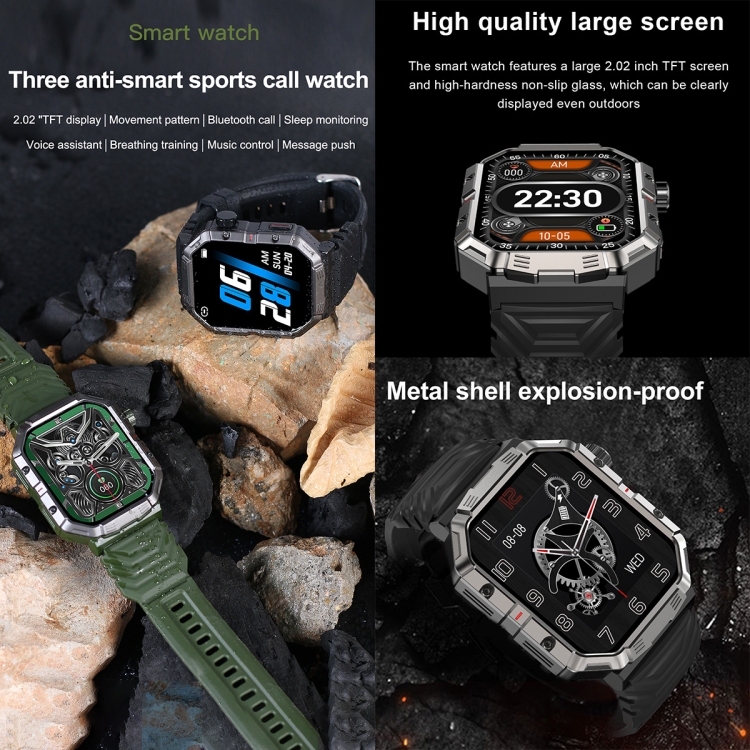 HAMTOD GW55 2.02 inch Screen IP68 Waterproof Smart Watch, Support ...