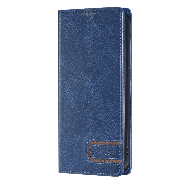 For iPhone 11 Pro TTUDRCH RFID Retro Texture Magnetic Leather Phone Case(Blue) For iPhone 11 Pro TTUDRCH RFID Retro Texture Magnetic Leather Phone Case(Blue)