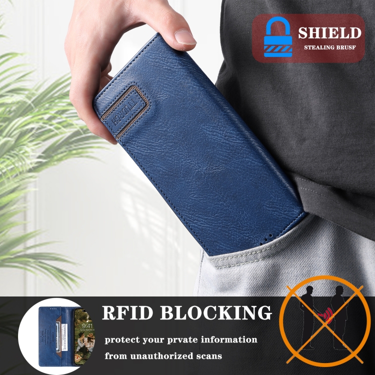 For iPhone 11 Pro TTUDRCH RFID Retro Texture Magnetic Leather Phone Case(Blue) For iPhone 11 Pro TTUDRCH RFID Retro Texture Magnetic Leather Phone Case(Blue)