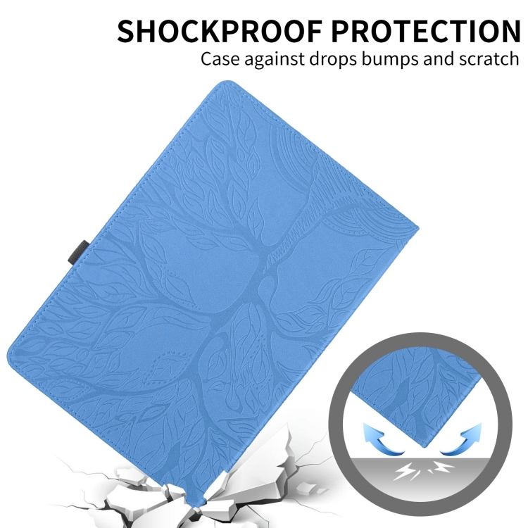 For iPad Pro 12.9 2022 / 2021 / 2020 Tree Life Embossed Rotation Leather Smart Tablet Case(Blue) For iPad Pro 12.9 2022 / 2021 / 2020 Tree Life Embossed Rotation Leather Smart Tablet Case(Blue)