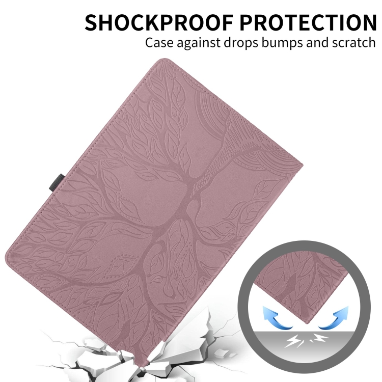 For Samsung Galaxy Tab S10 / S8 / S7 Tree Life Embossed Rotation Leather Tablet Case(Rose Gold) For Samsung Galaxy Tab S10 / S8 / S7 Tree Life Embossed Rotation Leather Tablet Case(Rose Gold)
