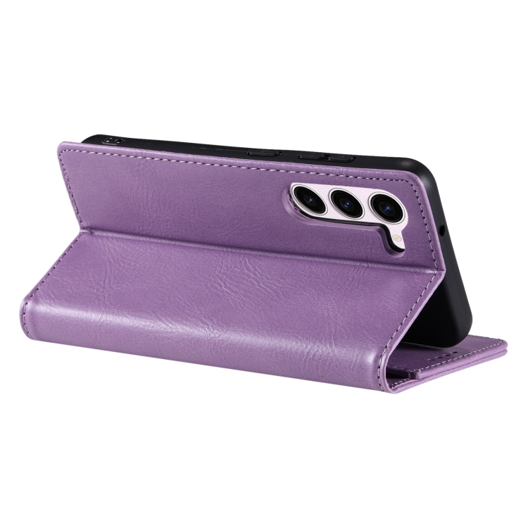 For Samsung Galaxy S23+ 5G TTUDRCH RFID Retro Texture Magnetic Leather Phone Case(Purple)