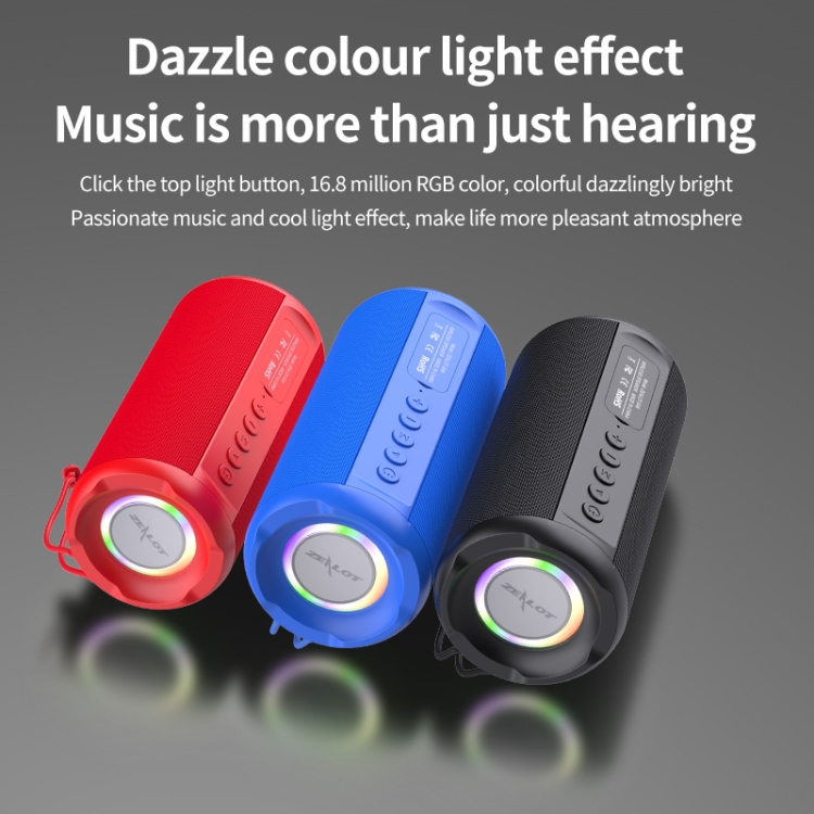 Zealot S46 TWS Portable Wireless Bluetooth Speaker with Colorful Light(Black) Zealot S46 TWS Portable Wireless Bluetooth Speaker with Colorful Light(Black)