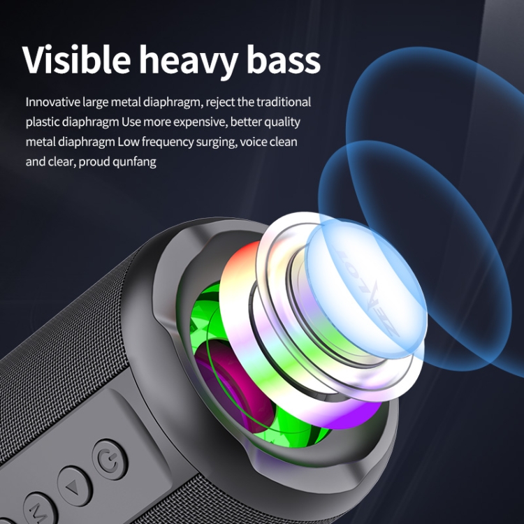 Zealot S46 TWS Portable Wireless Bluetooth Speaker with Colorful Light(Black) Zealot S46 TWS Portable Wireless Bluetooth Speaker with Colorful Light(Black)