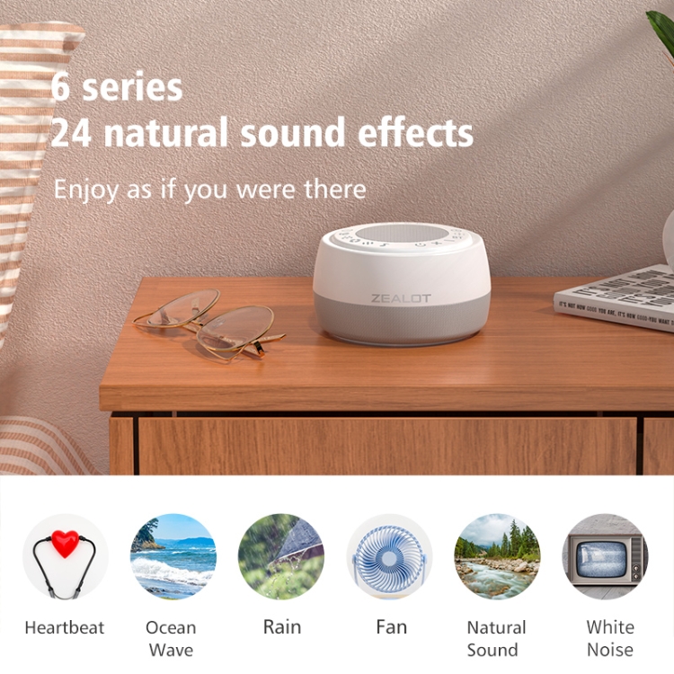 Zealot Z5 White Noise Wireless Bluetooth Speaker(White) Zealot Z5 White Noise Wireless Bluetooth Speaker(White)