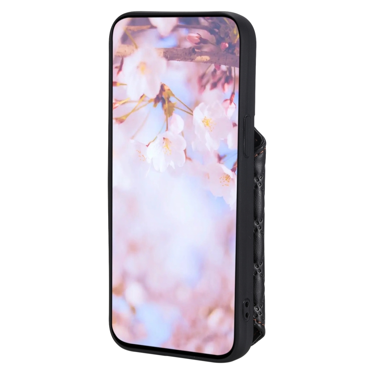 For Samsung Galaxy S23+ 5G Grid Texture Card Bag Phone Case with Lanyard(Black) For Samsung Galaxy S23+ 5G Grid Texture Card Bag Phone Case with Lanyard(Black)