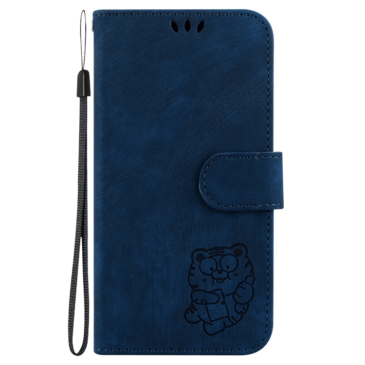 For iPhone 15 Plus Little Tiger Embossed Leather Phone Case(Dark Blue) For iPhone 15 Plus Little Tiger Embossed Leather Phone Case(Dark Blue)