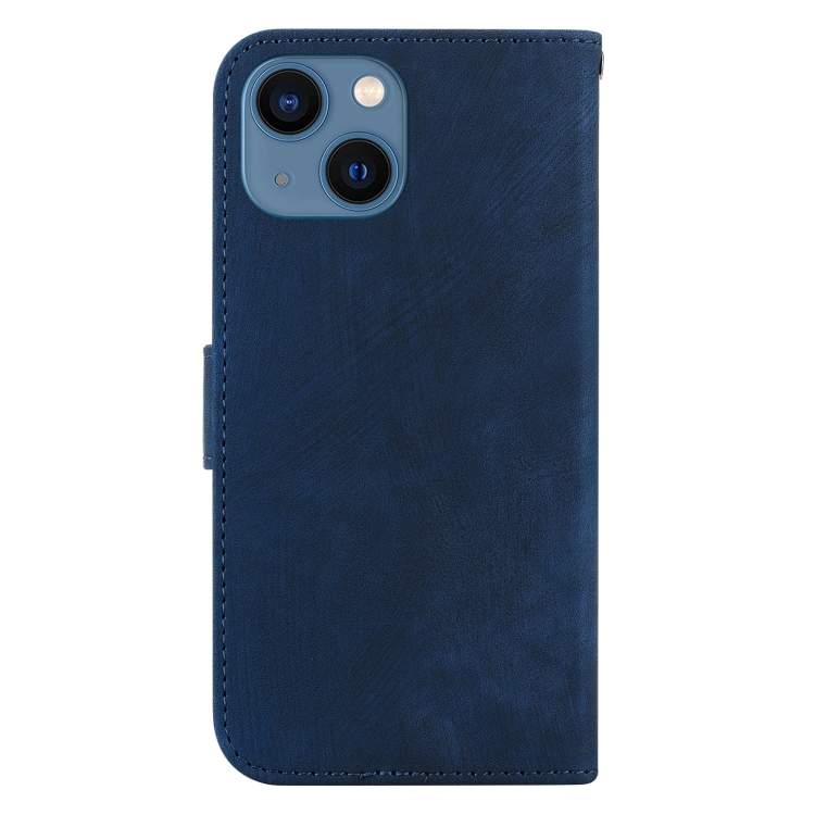 For iPhone 15 Plus Little Tiger Embossed Leather Phone Case(Dark Blue) For iPhone 15 Plus Little Tiger Embossed Leather Phone Case(Dark Blue)