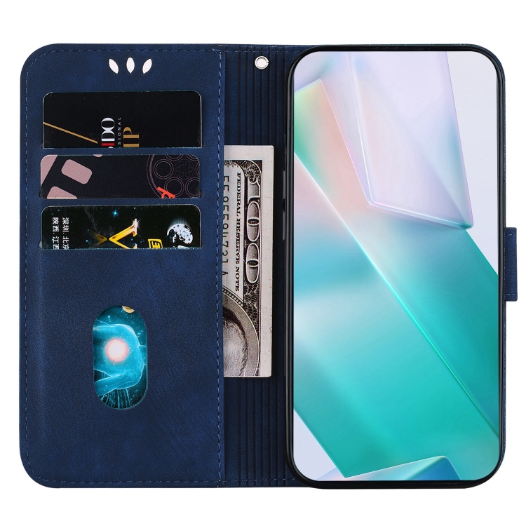 For iPhone 15 Plus Little Tiger Embossed Leather Phone Case(Dark Blue) For iPhone 15 Plus Little Tiger Embossed Leather Phone Case(Dark Blue)
